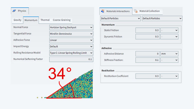 Ansys Rocky: Accurate Simulations through Bulk Material Calibration