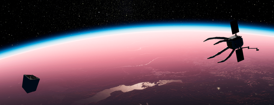 Artistic impression of the ClearSpace-1 servicer | ClearSpace