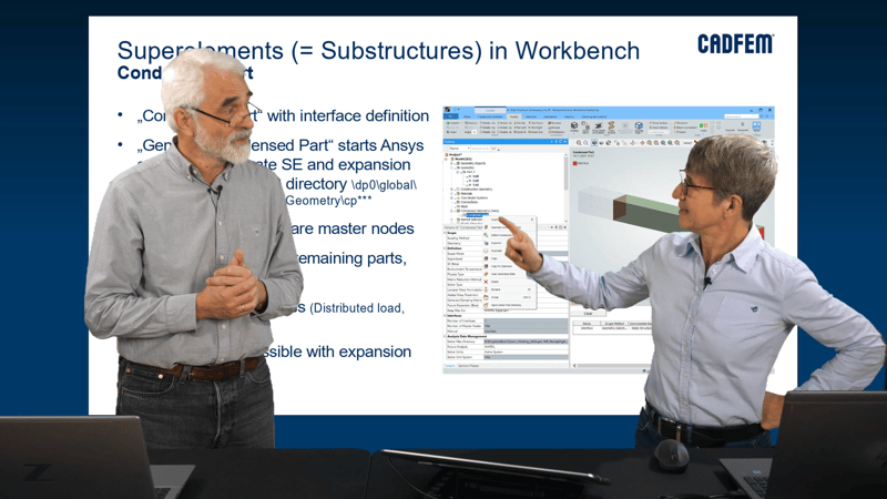 Let‘s Simulate: Experten und Expertinnen beim Besprechen und Lösen einer Simulationsaufgabe über die Schulter schauen. | © CADFEM Germany GmbH