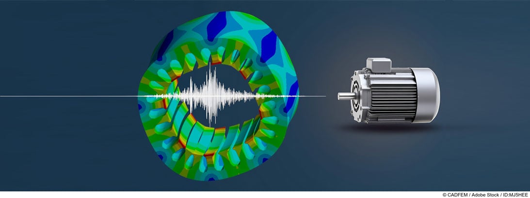 Geräuschanregende Schwingungen in einem Elektromotor 