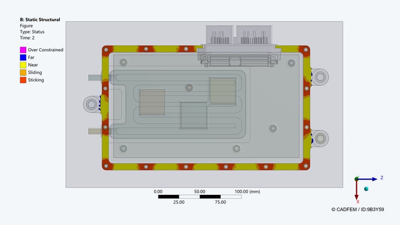 Contact Condition LS2 and Restart Settings of the Modal Analysis 