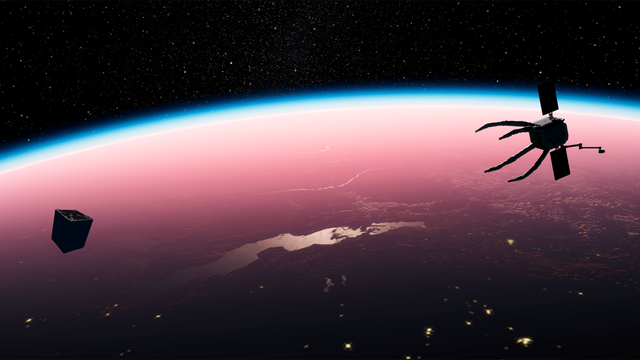 Artistic impression of the ClearSpace-1 Servicer | © ClearSpace